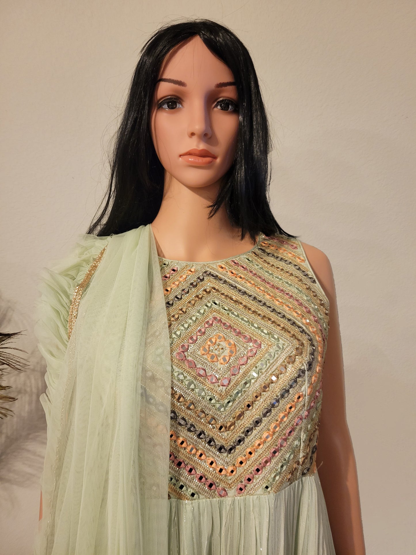 Light Olive Green Gown