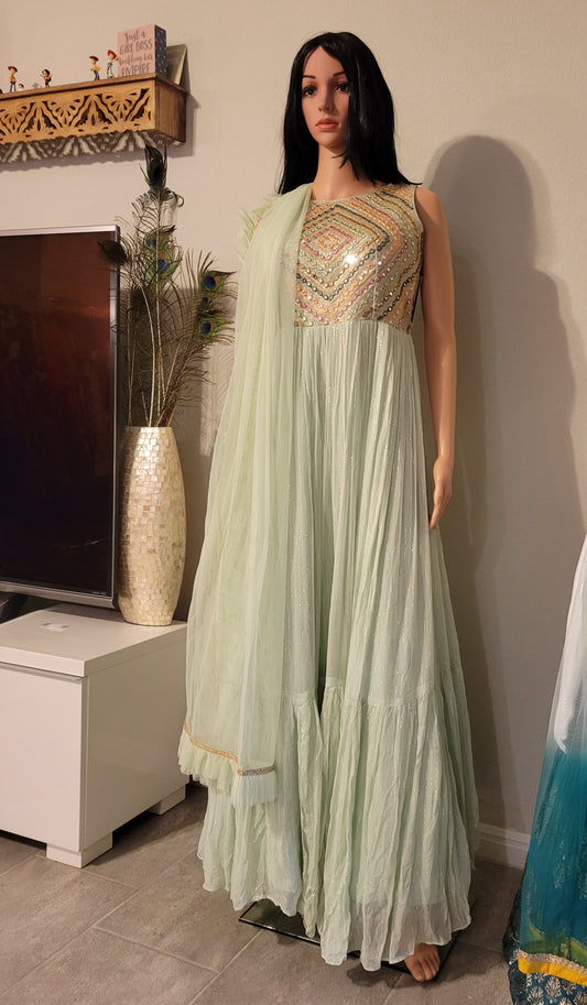Light Olive Green Gown